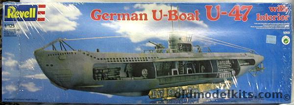 Revell 1/125 German U-Boat U-47 (Type VII B) with Cutaway Full Interior, 5060 plastic model kit